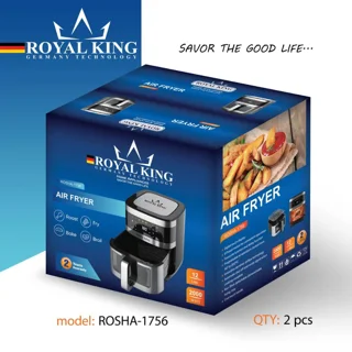 سرخ کن 12 لیترجلو شفاف رویال کینگ/  ROYAL KING